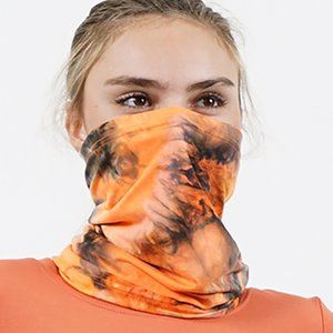Orange Tie-dye tube mask